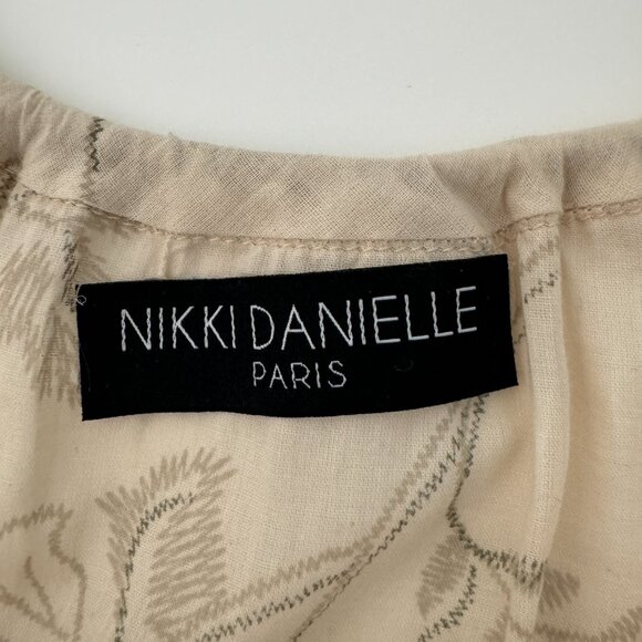 Nikki Danielle Boho Embordered Top Beige, Size Fits All - Picture 13 of 17